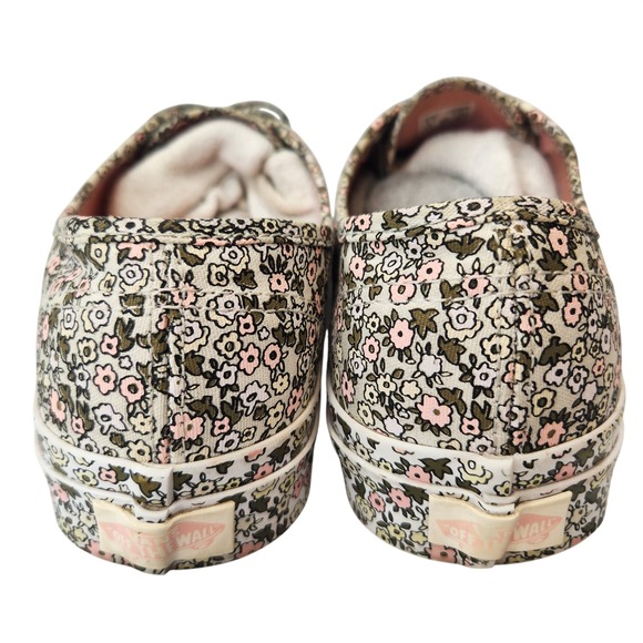 Vans Authentic Mono Floral Low Top Shoes Women's 6.5 Pink 44 Deck Sneaker 721356 - Picture 7 of 9
